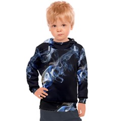 Smoke-flame-dynamic-wave-motion Kids  Hooded Pullover by Cowasu