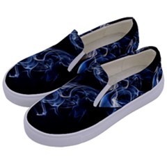 Smoke-flame-dynamic-wave-motion Kids  Canvas Slip Ons by Cowasu