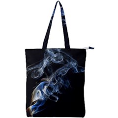 Smoke-flame-dynamic-wave-motion Double Zip Up Tote Bag by Cowasu