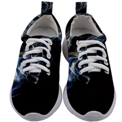 Smoke-flame-dynamic-wave-motion Kids Athletic Shoes by Cowasu