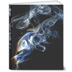 Smoke-flame-dynamic-wave-motion 8  X 10  Hardcover Notebook