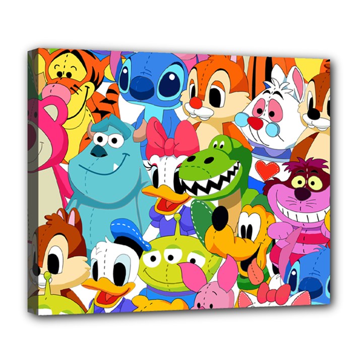 Illustration Cartoon Character Animal Cute Deluxe Canvas 24  x 20  (Stretched)