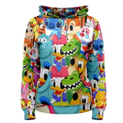 Illustration Cartoon Character Animal Cute Women s Pullover Hoodie