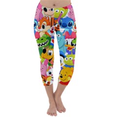 Illustration Cartoon Character Animal Cute Capri Winter Leggings  by Cowasu