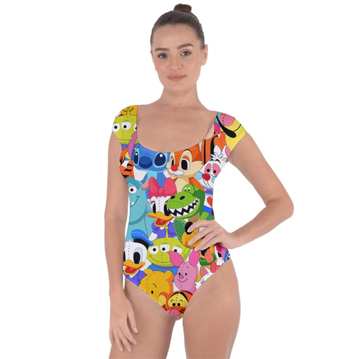 Illustration Cartoon Character Animal Cute Short Sleeve Leotard 