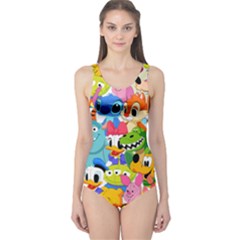 Illustration Cartoon Character Animal Cute One Piece Swimsuit by Cowasu