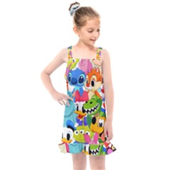 Illustration Cartoon Character Animal Cute Kids  Overall Dress by Cowasu