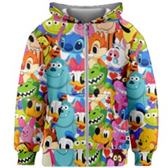 Illustration Cartoon Character Animal Cute Kids  Zipper Hoodie Without Drawstring by Cowasu