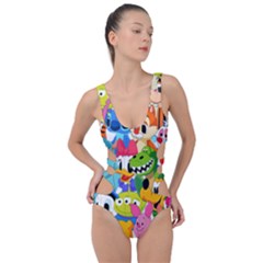 Illustration Cartoon Character Animal Cute Side Cut Out Swimsuit by Cowasu