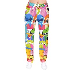 Illustration Cartoon Character Animal Cute Women Velvet Drawstring Pants