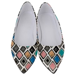 Diamond Shapes Pattern Women s Low Heels by Cowasu