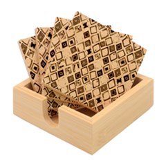 Diamond Shapes Pattern Bamboo Coaster Set by Cowasu