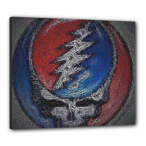 Grateful Dead Logo Canvas 24  X 20  (stretched) by Cowasu