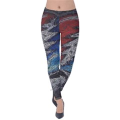 Grateful Dead Logo Velvet Leggings by Cowasu