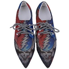 Grateful Dead Logo Pointed Oxford Shoes by Cowasu