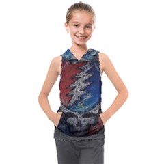 Grateful Dead Logo Kids  Sleeveless Hoodie by Cowasu