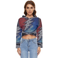 Grateful Dead Logo Women s Lightweight Cropped Hoodie by Cowasu