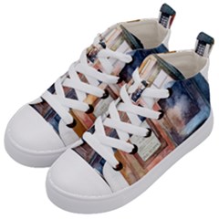 Tardis Doctor Who Transparent Kids  Mid-top Canvas Sneakers by Cowasu