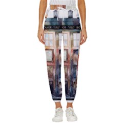 Tardis Doctor Who Transparent Women s Cropped Drawstring Pants by Cowasu