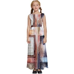 Tardis Doctor Who Transparent Kids  Satin Sleeveless Maxi Dress by Cowasu