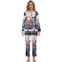 Tardis Doctor Who Transparent Womens  Long Sleeve Lightweight Pajamas Set by Cowasu