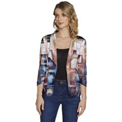 Tardis Doctor Who Transparent Women s One-button 3/4 Sleeve Short Jacket