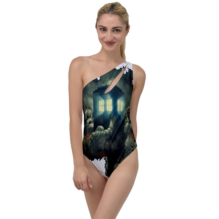 Time Machine Doctor Who To One Side Swimsuit