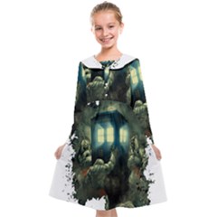 Time Machine Doctor Who Kids  Midi Sailor Dress by Cowasu