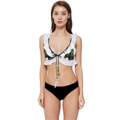 Time Machine Doctor Who Low Cut Ruffle Edge Bikini Top by Cowasu