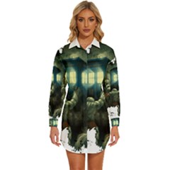 Time Machine Doctor Who Womens Long Sleeve Shirt Dress