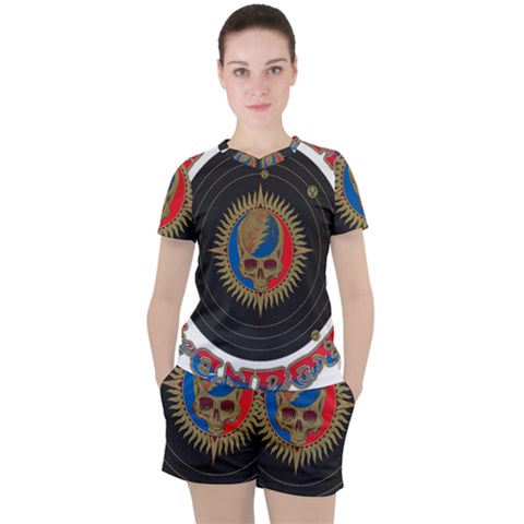 The Grateful Dead Women s T-shirt And Shorts Set by Cowasu