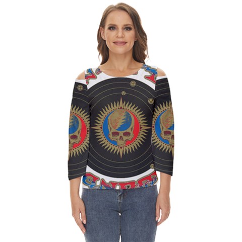 The Grateful Dead Cut Out Wide Sleeve Top by Cowasu