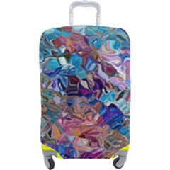 Smudged Luggage Cover (large) by kaleidomarblingart