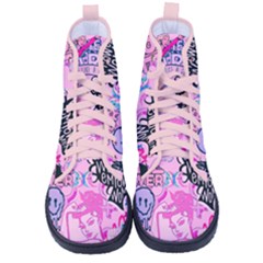 Fight Like A Girl Women s High-top Canvas Sneakers by DayDreamersBoutique