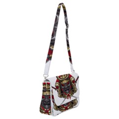 Samurai Katana Warrior Shoulder Bag With Back Zipper by Cowasu