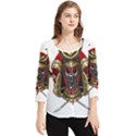 Samurai Katana Warrior Chiffon Quarter Sleeve Blouse View1