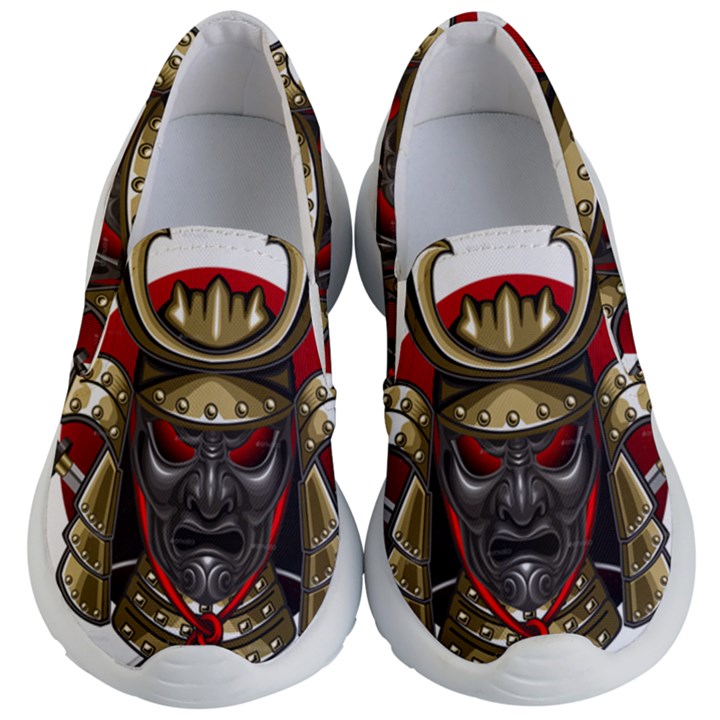 Samurai Katana Warrior Kids Lightweight Slip Ons