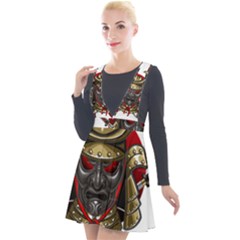 Samurai Katana Warrior Plunge Pinafore Velour Dress by Cowasu