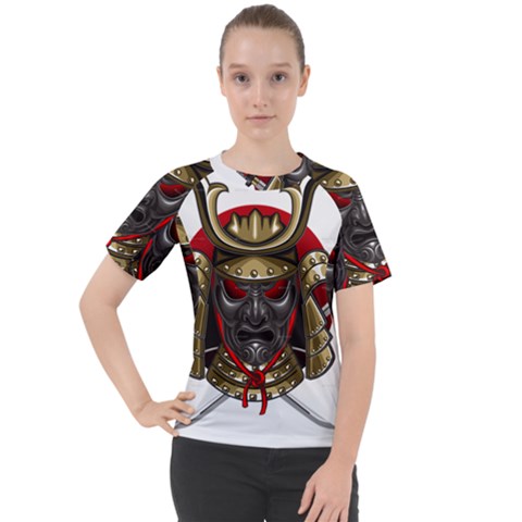 Samurai Katana Warrior Women s Sport Raglan T-shirt by Cowasu