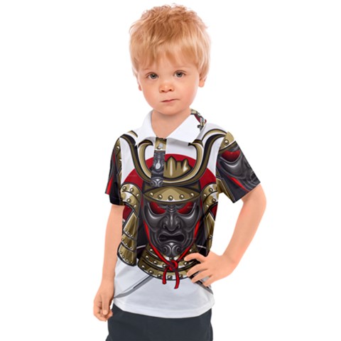 Samurai Katana Warrior Kids  Polo T-shirt by Cowasu