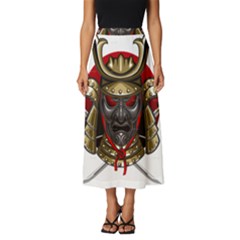 Samurai Katana Warrior Classic Midi Chiffon Skirt by Cowasu