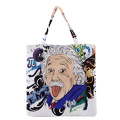 Albert Einstein Physicist Grocery Tote Bag by Cowasu