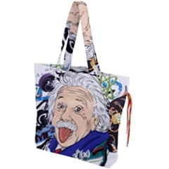 Albert Einstein Physicist Drawstring Tote Bag by Cowasu