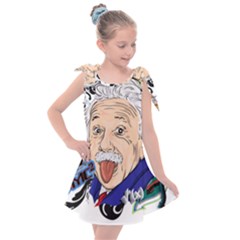 Albert Einstein Physicist Kids  Tie Up Tunic Dress by Cowasu