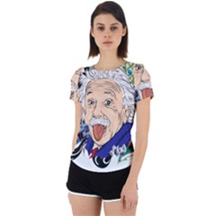 Albert Einstein Physicist Back Cut Out Sport T-shirt by Cowasu