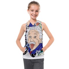 Albert Einstein Physicist Kids  Sleeveless Hoodie by Cowasu