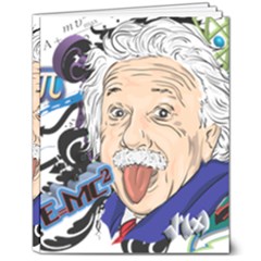 Albert Einstein Physicist 8  X 10  Hardcover Notebook by Cowasu