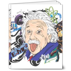 Albert Einstein Physicist 8  X 10  Softcover Notebook by Cowasu