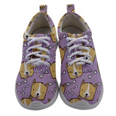 Corgi Pattern Women Athletic Shoes by Cowasu