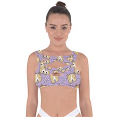 Corgi Pattern Bandaged Up Bikini Top by Cowasu